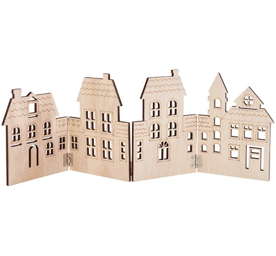 VBS Wooden silhouette "Row of houses"