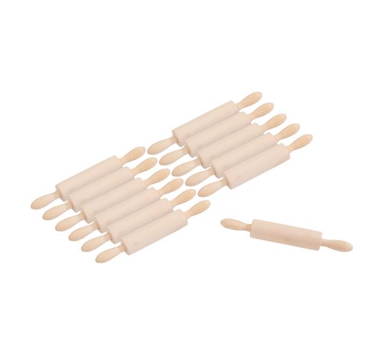 VBS Mini rolling pin, 12 pieces, L 13,5 cm
