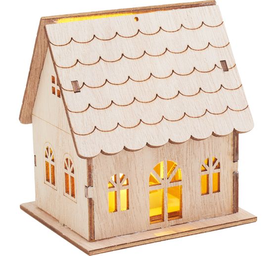 Kit di costruzione in legno VBS "Casa", incl. LED