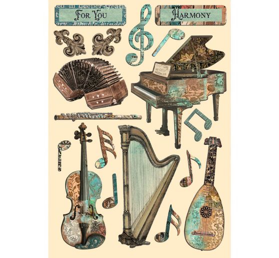 Motivi tagliati al laser "Musica