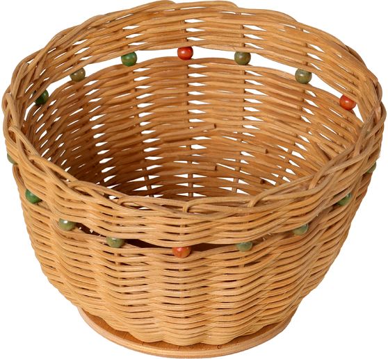 VBS Craft kit Rattan cane "Basket with wooden beads"