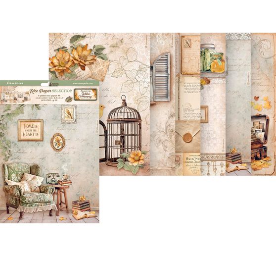 Motif straw silk assortment "Golden Harmony"