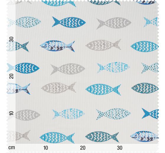 Cotton fabric "Fish", acrylic coated