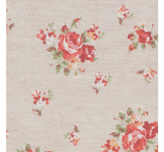 Cotton fabric "Roses", acrylic coated