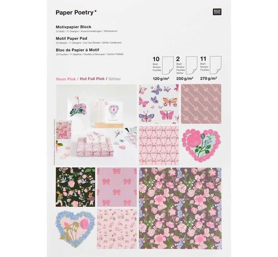 Craft paper block "La Vie En Rose"