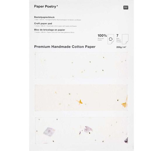 Handicraft block "Handmade cotton paper"