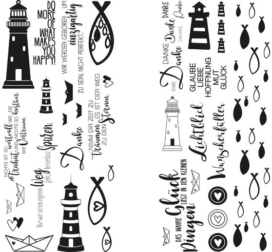 Transfer paper "Lighthouse, fish & co"