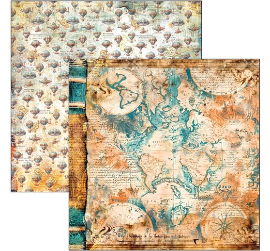 Scrapbook paper "Esprit de Voyage"