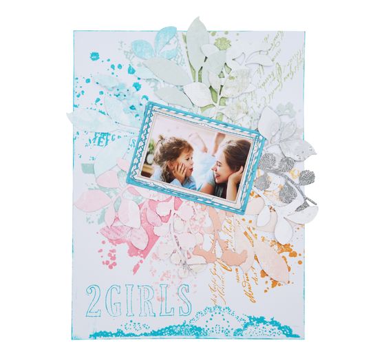 Sizzix Framelits Punching template by 49 and Market "Fine Stems 02"