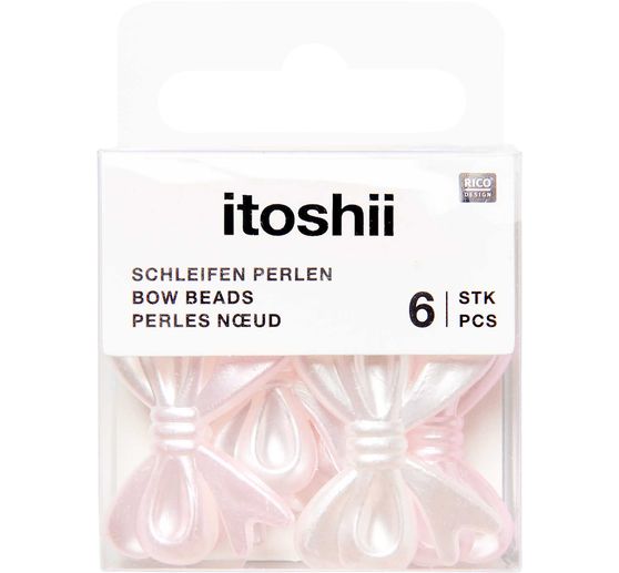 itoshii Bead set "Bows", pearl pink