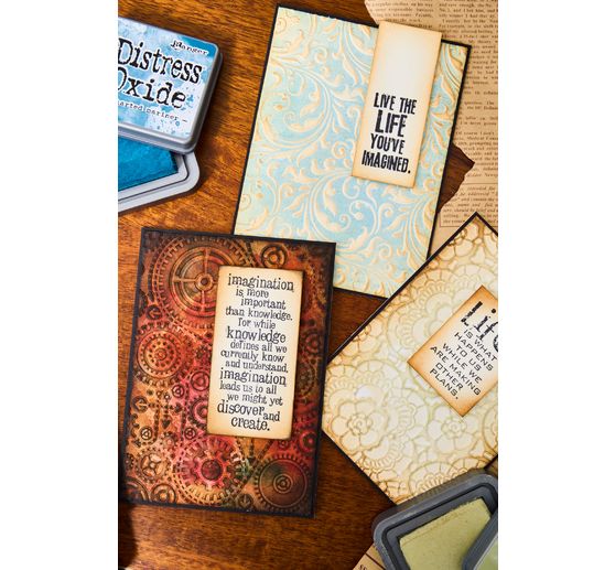Sizzix Multi-Level Embossing template "Vault Airmail by Tim Holtz"