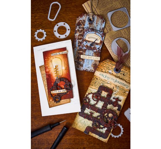 Sizzix Thinlits, fustella "Vault Industrial di Tim Holtz".