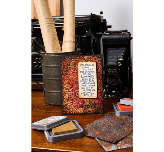 Sizzix Multi-Level Embossing template "Vault Gears by Tim Holtz"