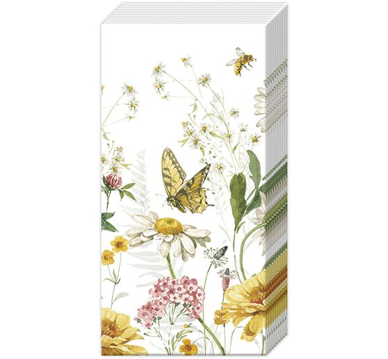 Paper handkerchiefs "Wildflower and Butterfly"
