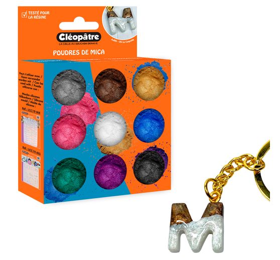 Mica powder colour set, 9 jars