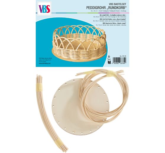 Kit per lavoretti VBS "Cestino rotondo" in rattan