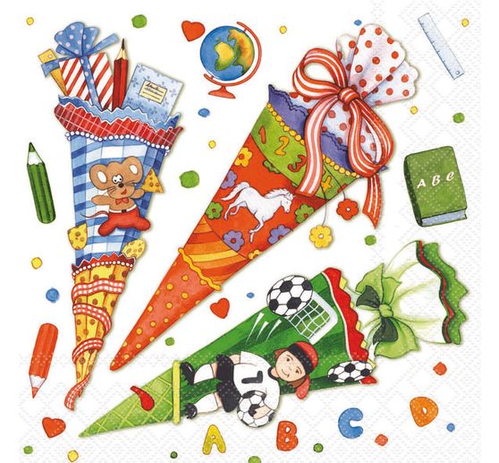 Napkin "Three school gift bags"