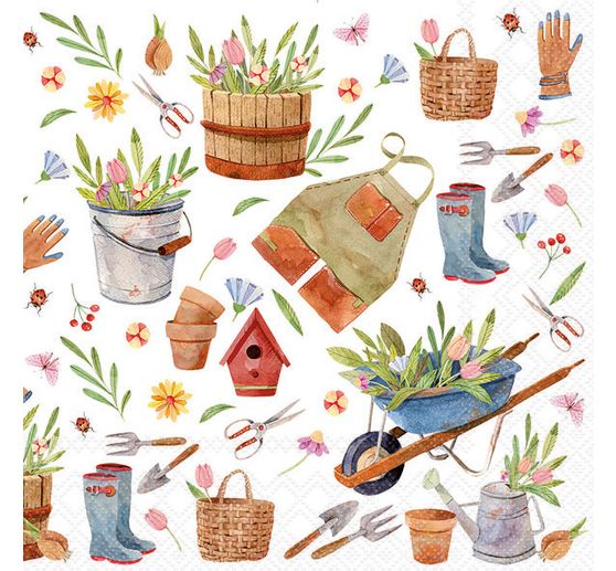 Napkin "Happy Gardening"