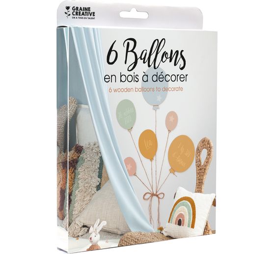 Wooden balloon, set of 6