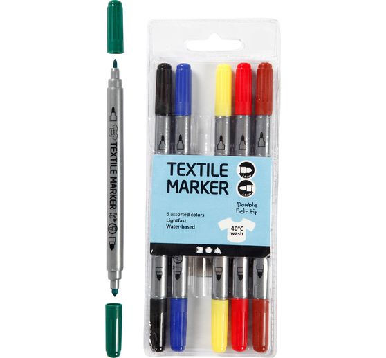 Fabric painting pens "Standard colours"