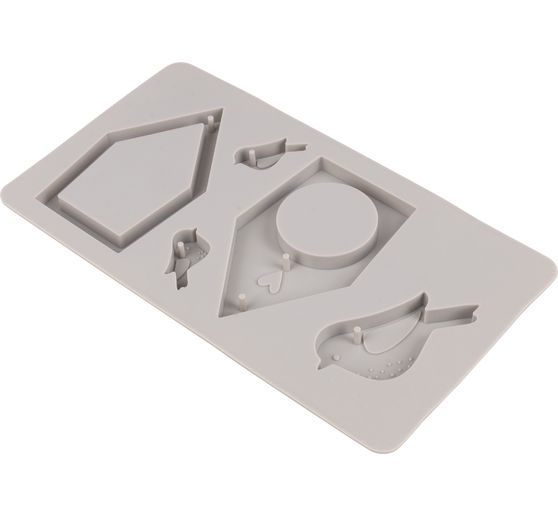 Silicone casting mould "Birdhouses & Birds"