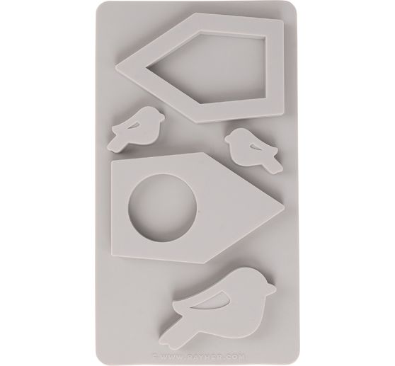 Silicone casting mould "Birdhouses & Birds"