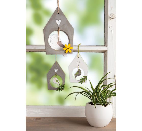 Silicone casting mould "Birdhouse & Bird"