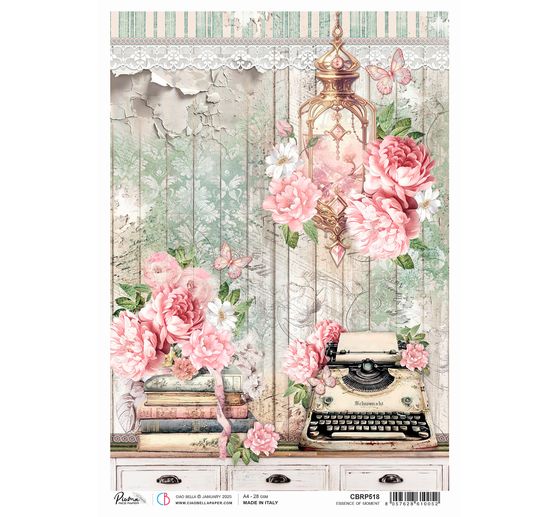 Seta di paglia con motivi "Essence of Moment".