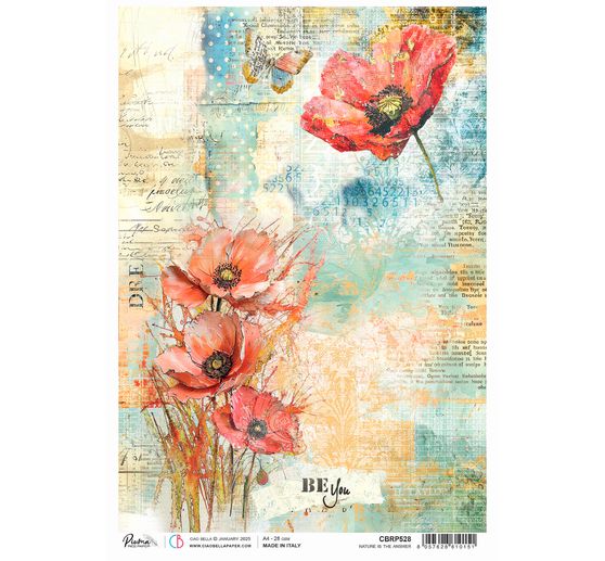 Motif straw silk "Nature is the Answer"