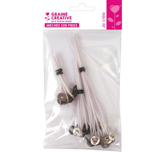 Stoppini per candele in cera con base in metallo, 3 misure diverse. misure