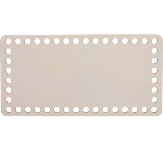 Base in legno per cestino "rettangolo" all'uncinetto