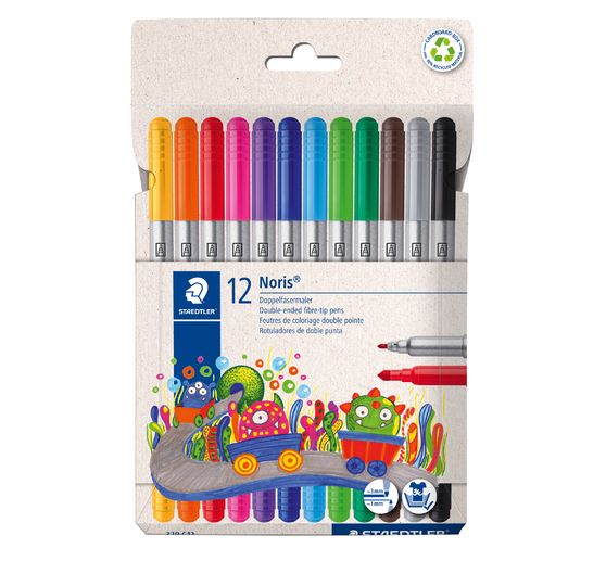 Staedtler Noris Double fiber pens, set of 12
