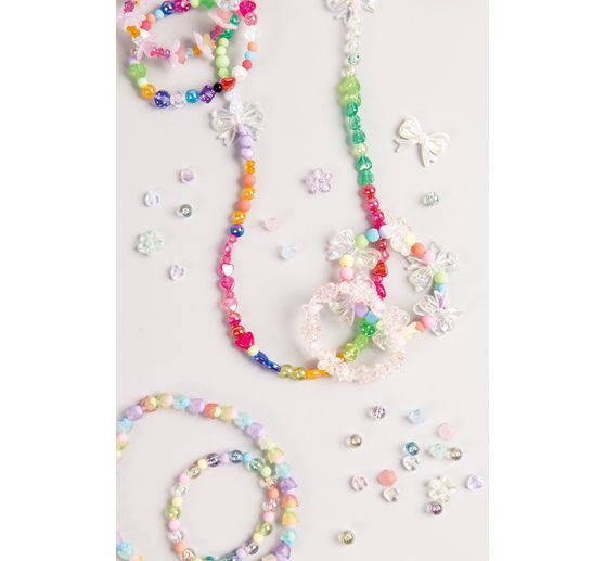 itoshii Bead set "Bows", pearl pink