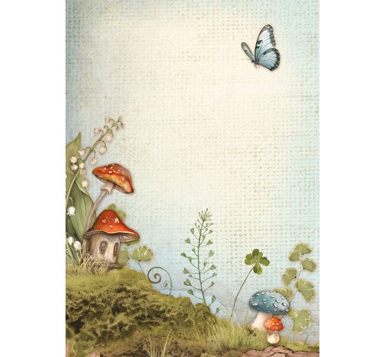 Motif straw silk backgrounds "Hidden Grove"