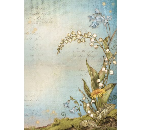 Motif straw silk backgrounds "Hidden Grove"