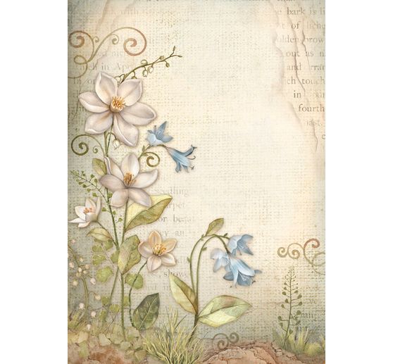 Motif straw silk backgrounds "Hidden Grove"