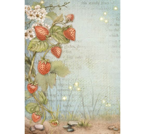 Motif straw silk backgrounds "Hidden Grove"