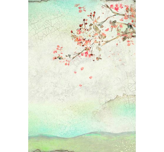 Sfondi in seta di paglia con motivi "Casa delle rose".