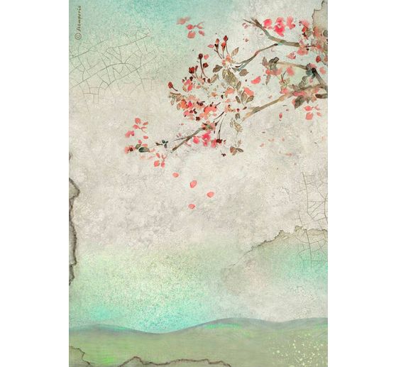 Assortimento di sete di paglia con motivi "House of Roses", set di 6 pezzi