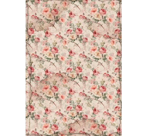 Assortimento di sete di paglia con motivi "House of Roses", set di 6 pezzi