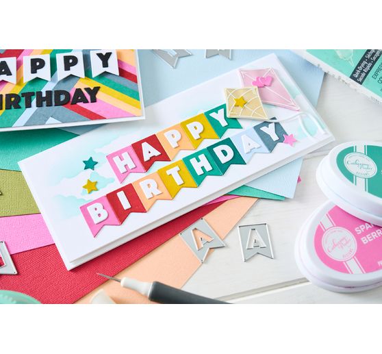 Sizzix Thinlits Punching template "Birthday Bunting by Catherine Pooler"