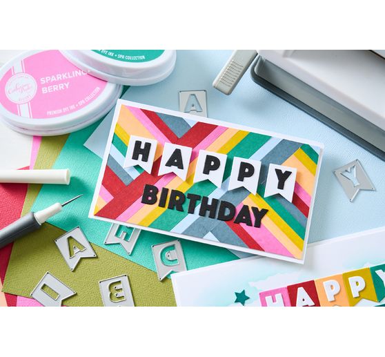 Sizzix Thinlits Punching template "Birthday Bunting by Catherine Pooler"