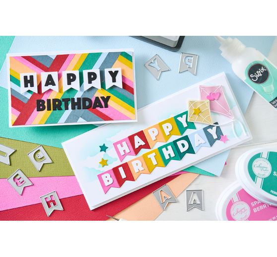 Sizzix Thinlits Punching template "Birthday Bunting by Catherine Pooler"