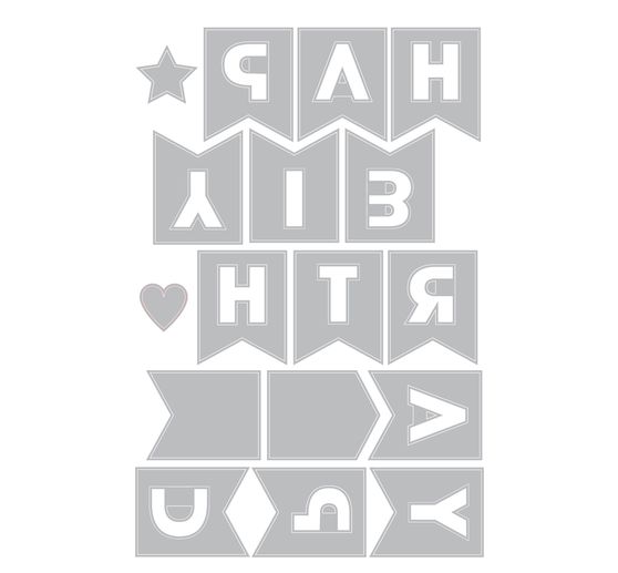 Sizzix Thinlits Punching template "Birthday Bunting by Catherine Pooler"