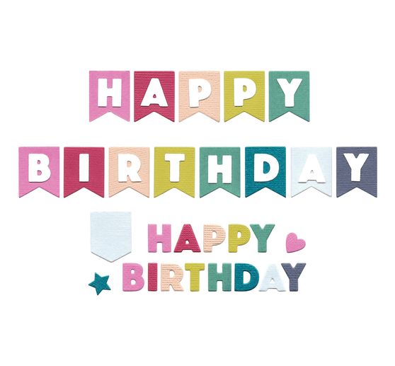 Sizzix Thinlits Punching template "Birthday Bunting by Catherine Pooler"