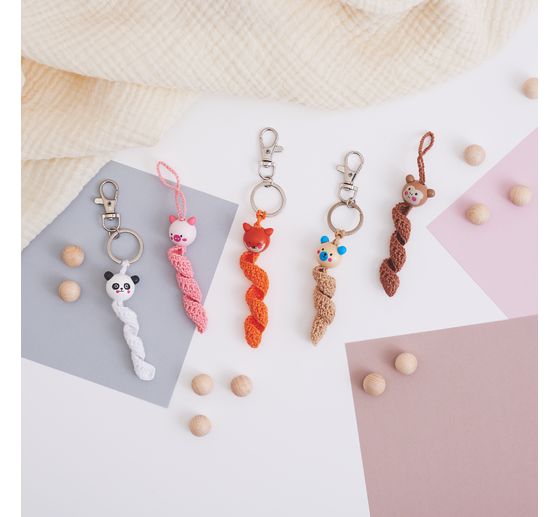 Palle di legno con volto "Animali carini"