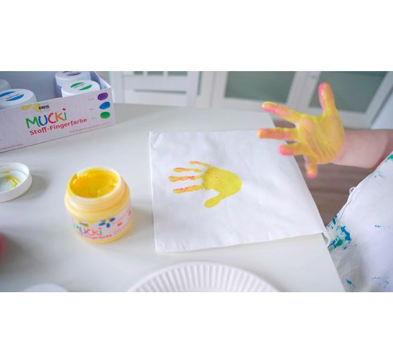 MUCKI Fabric finger paint, set of 6