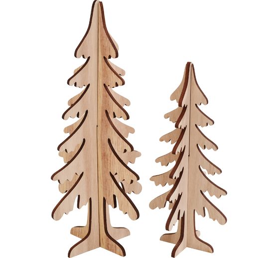 Kit di montaggio in legno VBS "Abeti", set di 2 pezzi