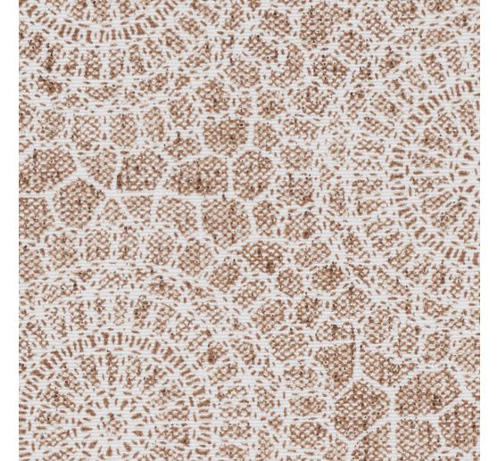 Motif fabric linen look "Mandala circles lace"