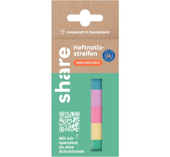 share sticky note strips, 5x40 sheets
